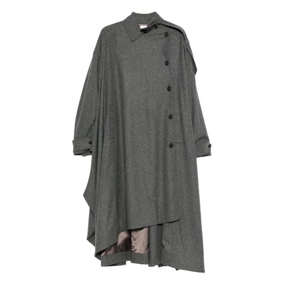 The Nina Studio Grey Coats - Single Breasted Coats Women